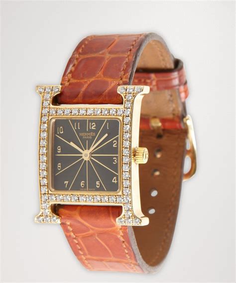 vintage hermes watch box|Hermes vintage watches for women.